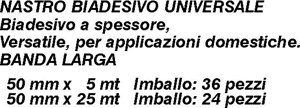BIADESIVO UNIV    5MTX50MM
