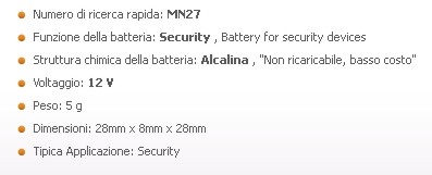 DURACELL SPECIAL   MN27 1P