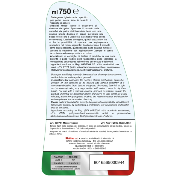 PULITORE TESSUTI MAGIC 750