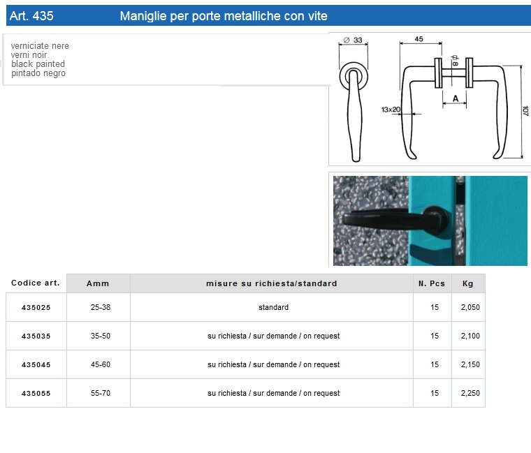 MANIGL NERE PORT MET 45/60
