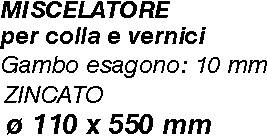 FRUSTA MISC ELICA diametro 10X600 