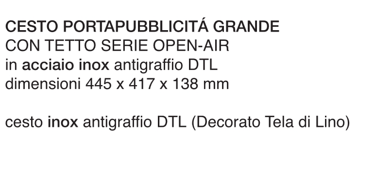 CASS PUBBLIC C/TET   INOX 