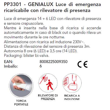 LUCE EMERG GENIALUX 14+6LE