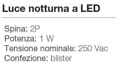 LUCE NOTTURNA A LED BIANCA