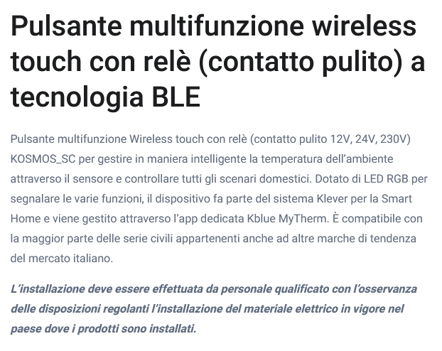 PULSANTE TOUCH REL? CO/PUL