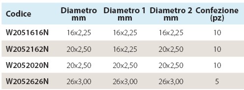 TEE D UNIONE    diametro  20X26X20