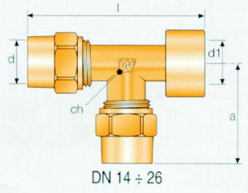 TEE ATT LATERALE F 16X3/4 