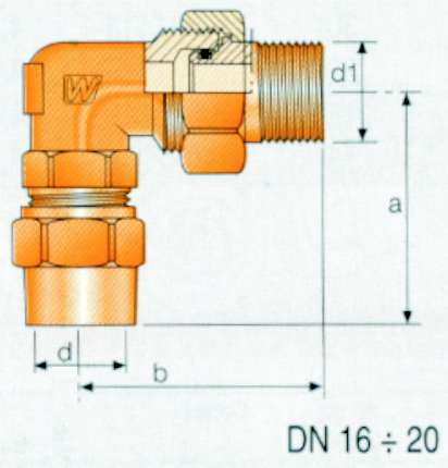 TER GOMITO 3PZ C/FLdiametro 20x1/2
