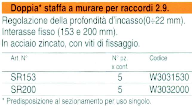 DOPPIA STAFFA C/VITI 153mm