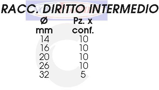 INTERMEDIO D UNIONE  diametro  16 