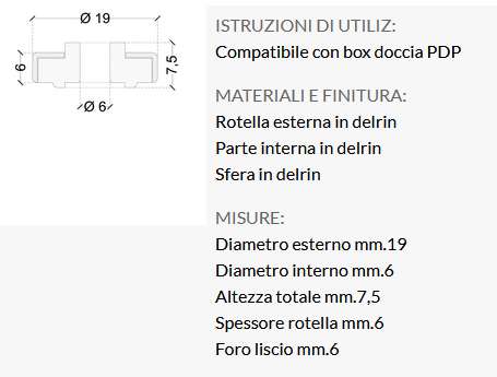 ROTELLA SF/PL 19X6X7,5 2PZ
