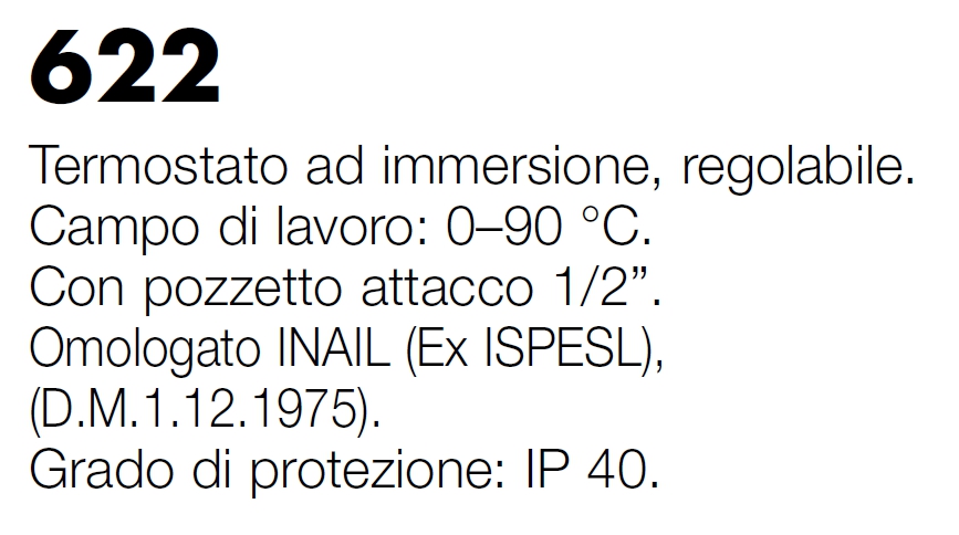 TERMOST IMMERS. 0-90? 1/2M