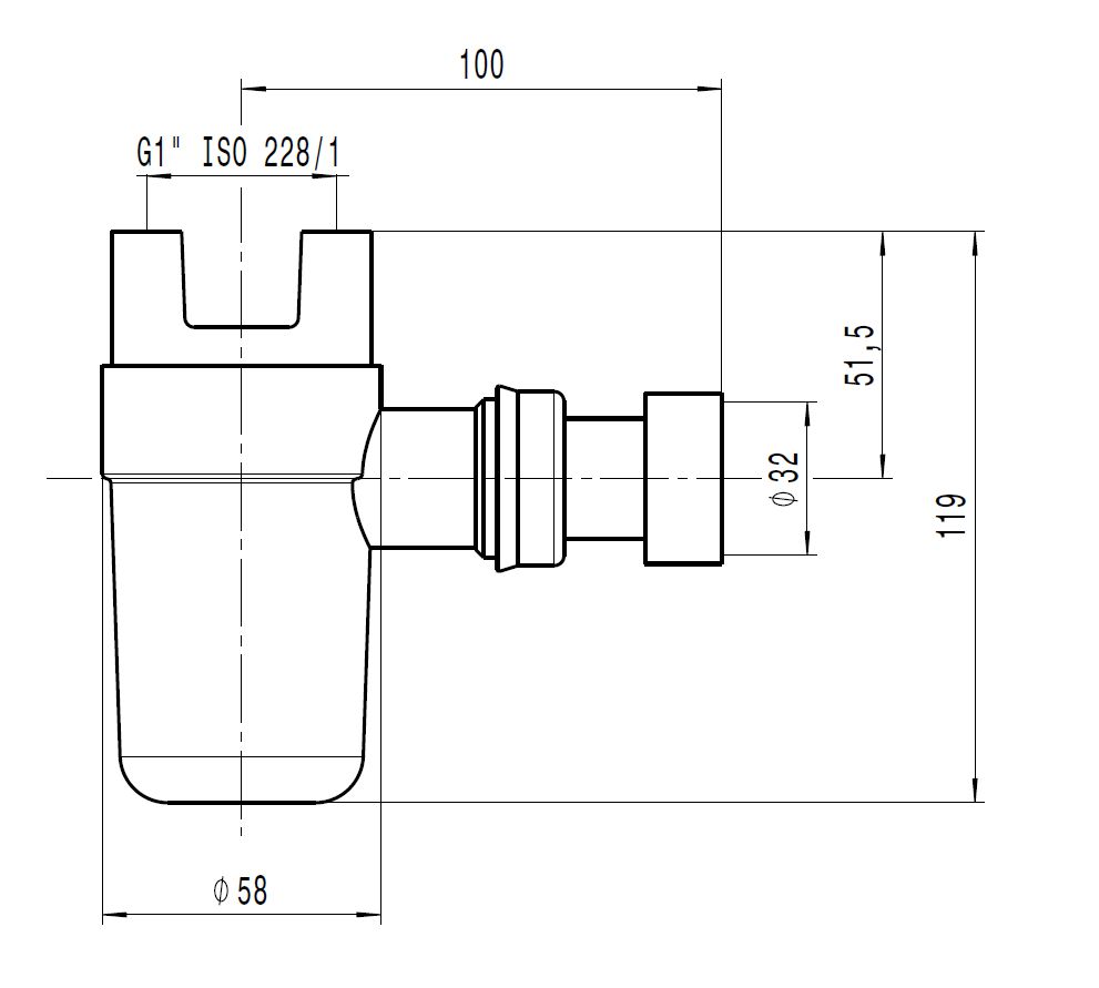 SIFONE DI SCARICO 1"      