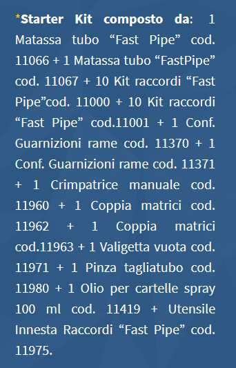 KIT FAST PIPE MULTIST COND