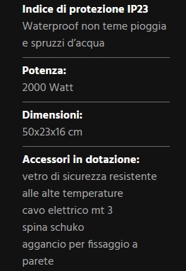 RISCALD. INFRAR. VARMA 2KW