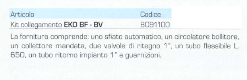 KIT COLL CALD EKO/BF-BV100