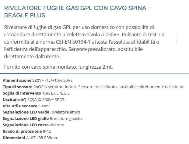 RILEV.FUGHE GAS GPL C/SPIN