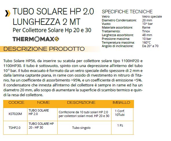 TUBO SOLARE HP 2.0        
