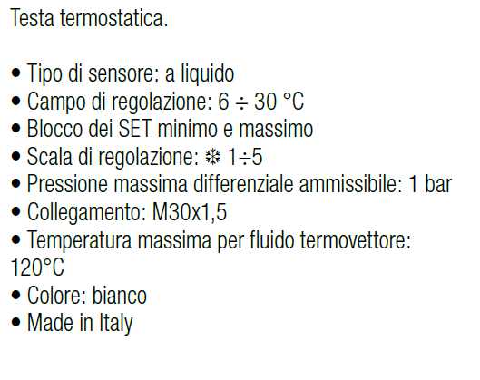 TESTA TERMOSTATICA PERRY  