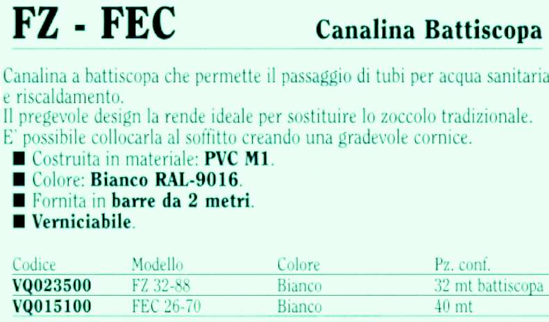 CANALINA 2m FZ ZOCC. 32X88