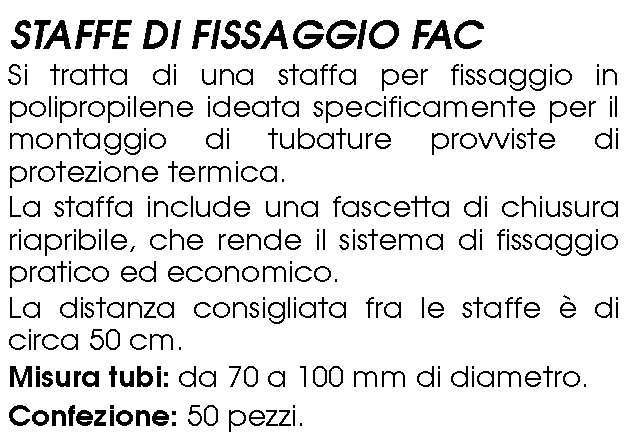STAFFA DI FISSAGGIO FAC   