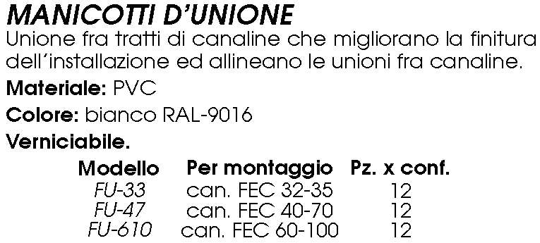 MANICOTTO D UNIONE FU-33  
