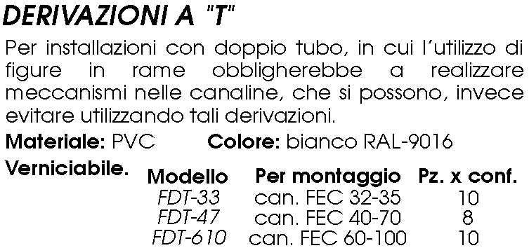 DERIVAZIONE T      FDT-33 