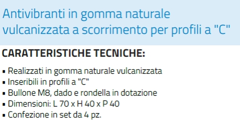 ANTIVIBR X PROF C 40X40X70