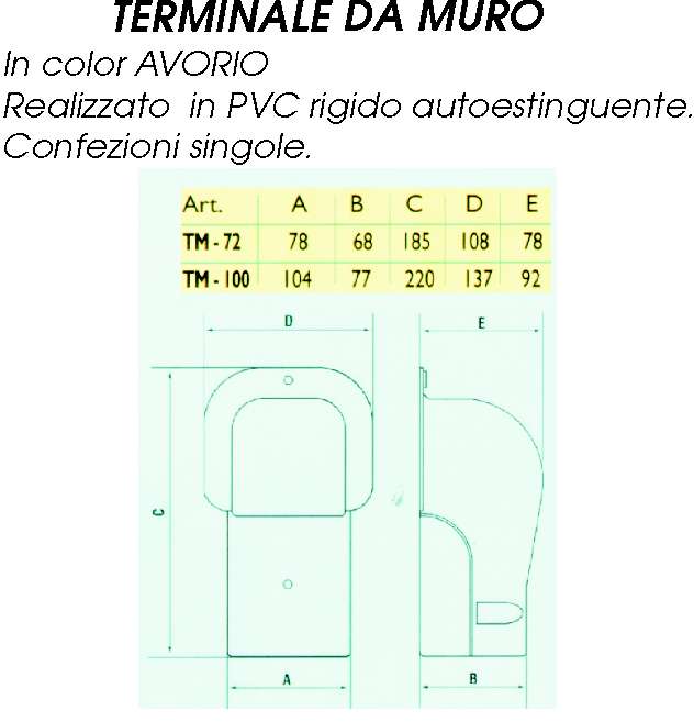 TERMINALE DA MURO    TM-72