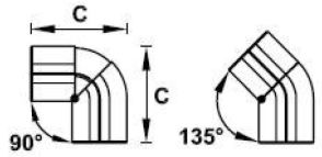 CURVA ANGOLO SNODABILE T72