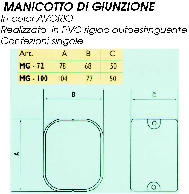 MANICOTTO DI GIUNZ   MG-72
