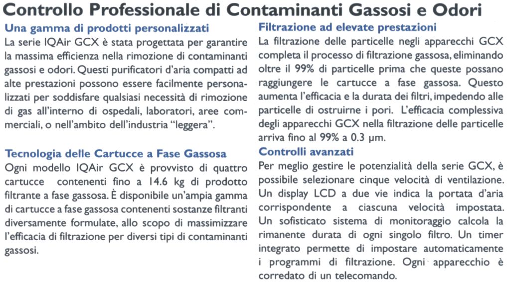 PURIFICATORE MULTIGAS GCX 