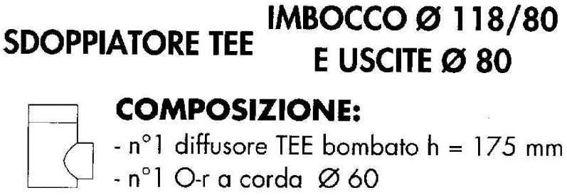 SDOPPIATORE A TEE diametro  118   