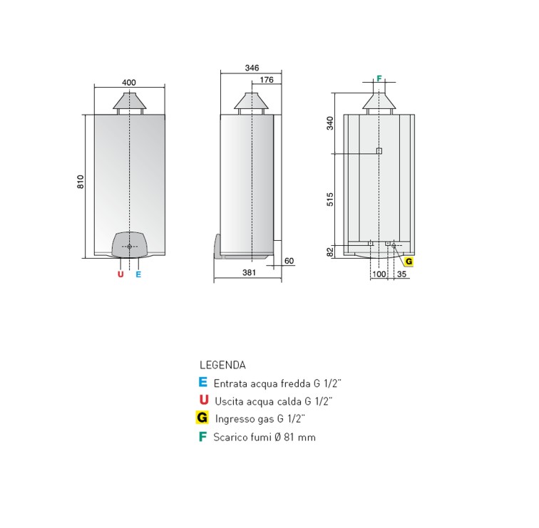 SCALDAB. MICRO X GAS 45LT 