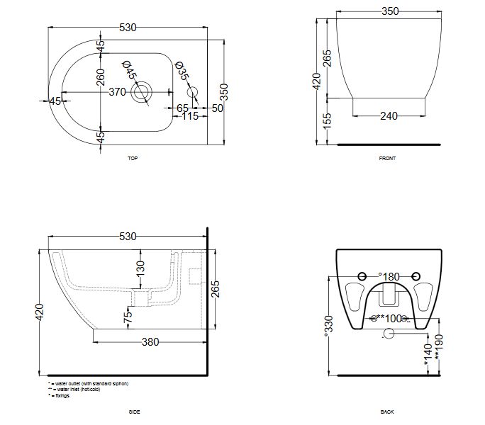 BIDET SOSP.ENJOY    BIANCO