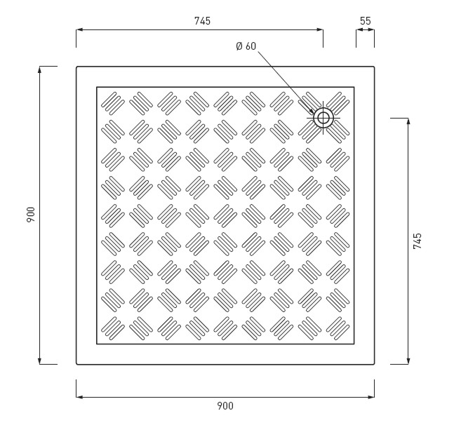 PIATTO AIRONE  90x90  BIAN