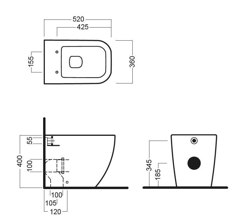 VASO F/MURO BIANCA  BIANCO