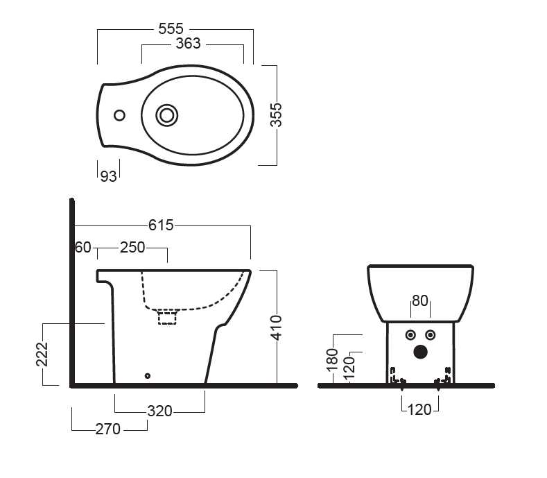 BIDET A TERRA NIDO  BIANCO