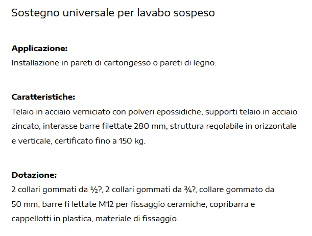 STAFFA NL DIVINA X LAVABO 