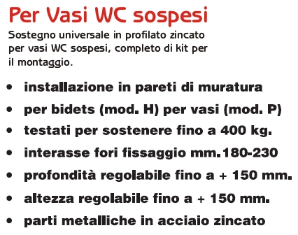 SOSTEGNO UNIV x VASO MOD P