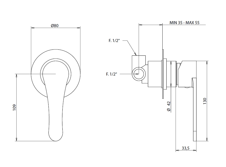 MIX DOCCIA S/DEV.O CLOCK  