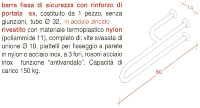 BARRA FISSA RINF DX  60 cm