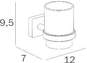 P.BICCHIERE CROMO FORUM Q 