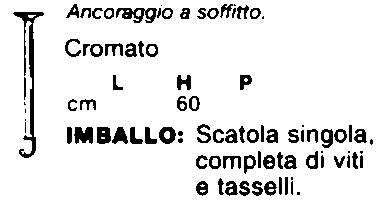 ATTACCO A SOFFITTO 60 CROM
