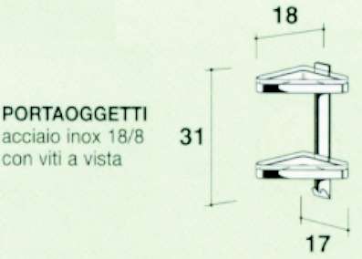 PORTA OGGETTI ANG 2P  CROM