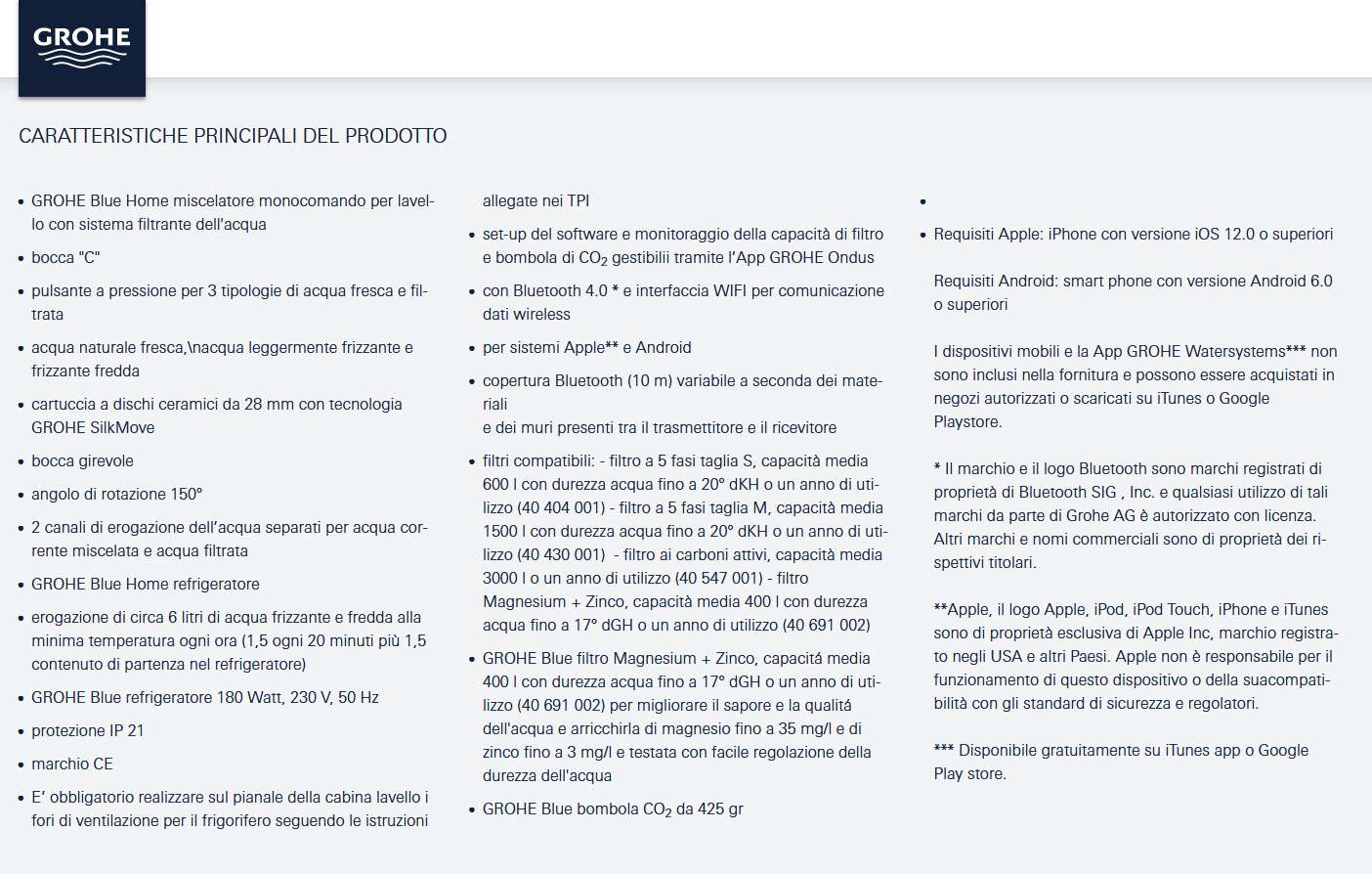 GROHE BLUE HOME+ BOCCA C  