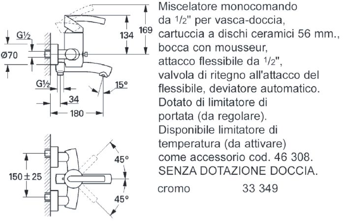 TENSO MIX VASCA/DOCCIA  CR