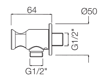 PRESA ACQUA C/SUPP.  TONDA