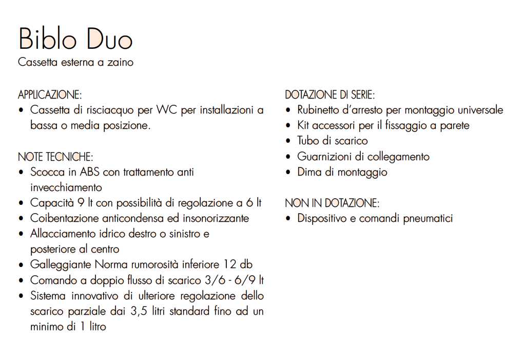 COPERCHIO X BIBLO DUO BIAN