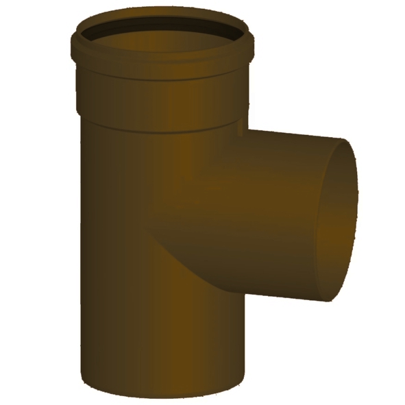 TEE 90? diametro 80  PPS-UV T/MORO